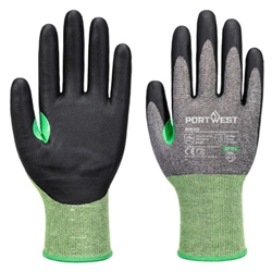 Portwest CS Cut C18 Nitrile Glove. Size/Fit  XXL/R, Grey/Black. Style A636