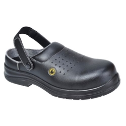 Portwest Compositelite ESD Perforated Safety Clog SB AE. Size/Fit  38/R, Black. Style FC03