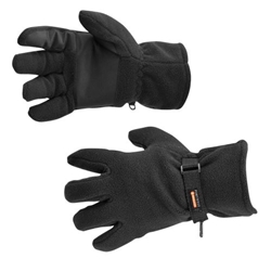 Portwest Insulated Fleece Glove. Size/Fit  /R, Black. Style GL12