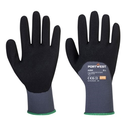 Portwest Grip 15 Nitrile Sandy 3/4 Palm Glove. Size/Fit  XXL/R, Grey/Black. Style A352