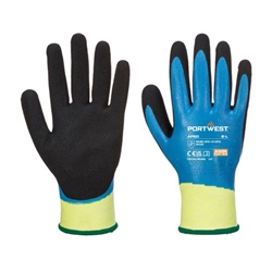 Portwest Cut D13 Nitrile Aqua Glove. Size/Fit  M/R, Blue/Black. Style AP50