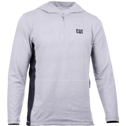 Caterpillar Coolmax Quarter Zip Hoodie Heather Grey XL