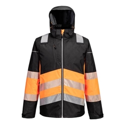 Portwest PW3 Hi-Vis Class 1 Winter Jacket. Size/Fit  XL/R, Orange/Black. Style PW364