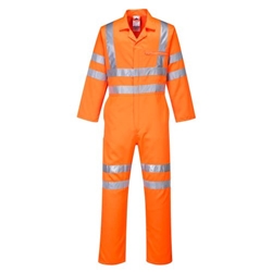 Portwest Hi-Vis Polycotton Service Coverall. Size/Fit  S/R, Orange. Style RT42