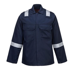 Portwest Bizweld Work FR Jacket . Size/Fit  M/R, Navy. Style BZ13
