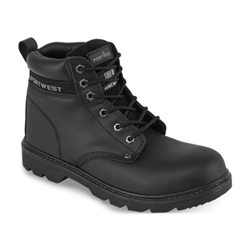 Portwest Steel Leather Ankle Boot S3 SR. Size/Fit  39/R, Black. Style FW11