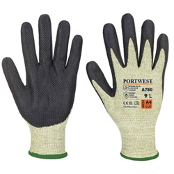 Portwest Arc Cut D13 Level 2 Glove. Size/Fit  L/R, Green/Black. Style A780