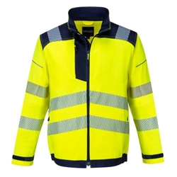 Portwest PW3 Hi-Vis Work Jacket. Size/Fit  S/R, Yellow/Navy. Style T500