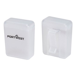 Portwest Ear Plugs Storage Box (Pk50). Size/Fit  /R, White. Style PA09