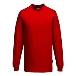 Portwest Anti-Static ESD T-Shirt L/S. Size/Fit  XXL/R, Deep Red. Style AS22