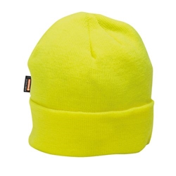 Portwest Insulated Knit Beanie. Size/Fit  /R, Yellow. Style B013
