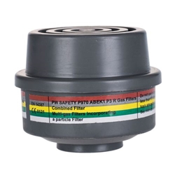 Portwest ABEK1P3 Combination Filter Special Thread Connection (Pk4). Size/Fit  /R, Grey. Style P970