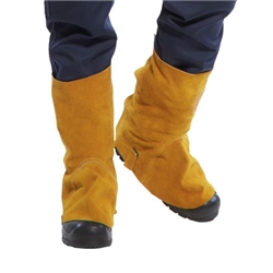 Portwest FR Leather Welding Boot Cover. Size/Fit  /R, Tan. Style SW32