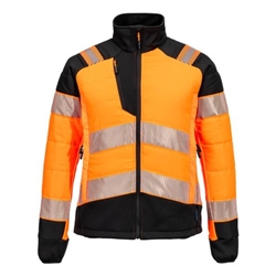 Portwest PW3 Hi-Vis Women's Hybrid Baffle Jacket. Size/Fit  XXL/R, Orange/Black. Style T171