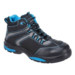 Portwest Composite Nubuck Leather Ankle Boot S3S HRO FO SR. Size/Fit  44/U, Blue. Style FC60