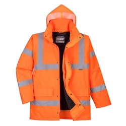 Portwest Hi-Vis Winter Traffic Jacket . Size/Fit  XXXL/R, Orange. Style RT30