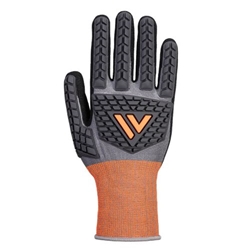 Portwest CT Impact D18 Nitrile Sandy Glove. Size/Fit  S/R, Grey/Black. Style CT46