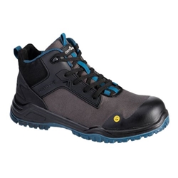Portwest Bevel Composite Mid Boot S3S ESD SR FO. Size/Fit  43/E, Black/Teal . Style FE01
