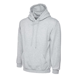 Uneek UC502 Classic Hooded Sweatshirt Heather Grey XL
