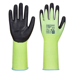 Portwest Cut D13 Nitrile Green Long Cuff Glove . Size/Fit  XXL/R, Green/Black. Style A632