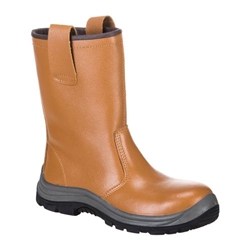 Portwest Steelite Rigger Boot S1P HRO (Unlined). Size/Fit  47/R, Tan. Style FW06