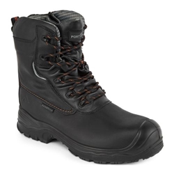 Portwest Composite Leather Traction Boot 7" S7L ESD HRO CI FO . Size/Fit  38/R, Black. Style FD02