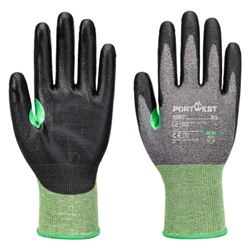 Portwest CS Cut C18 PU Glove. Size/Fit  S/R, Grey/Black. Style A637