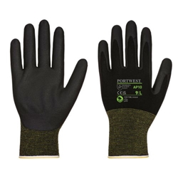 Portwest Grip 15 Foam Nitrile Bamboo Glove. Size/Fit  M/R, Black. Style AP10