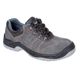 Portwest Steelite Perforated Shoe S1P. Size/Fit  43/R, Grey. Style FW02