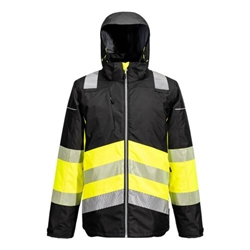 Portwest PW3 Hi-Vis Class 1 Winter Jacket. Size/Fit  L/R, Yellow/Black. Style PW364
