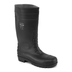 Portwest Steel PVC Classic Wellington S4 FO . Size/Fit  44/R, Black. Style FW94