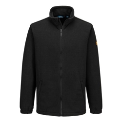 Portwest Anti-Static ESD Fleece. Size/Fit  S/R, Black. Style AS26