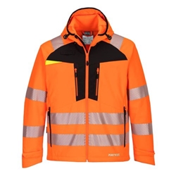 Portwest DX4 Hi-Vis Softshell (3L). Size/Fit  XXL/R, Orange/Black. Style DX475