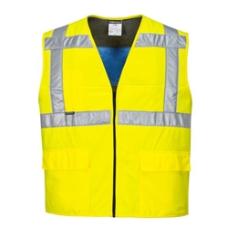 Portwest Hi-Vis Cooling Vest. Size/Fit  XX/3X/R, Yellow. Style CV02
