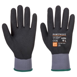 Portwest DermiFlex Ultra Pro Glove - Nitrile Sandy. Size/Fit  M/R, Black. Style A354