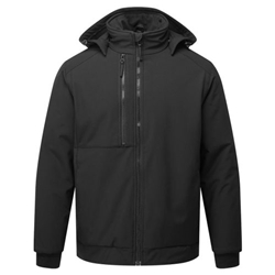 Portwest WX2 Eco Hooded Insulated Softshell (2L). Size/Fit  6XL/R, Black. Style CD874