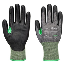 Portwest CS Cut C15 PU Glove. Size/Fit  XXL/R, Grey/Black. Style A638