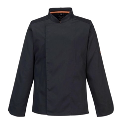 Portwest Chef's Mesh Air Pro Stretch Jacket L/S . Size/Fit  M/R, Black. Style C846