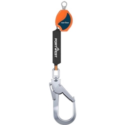 Portwest 2m Self Retract Lifeline 140kg. Size/Fit  /R, Orange/Black. Style FP80
