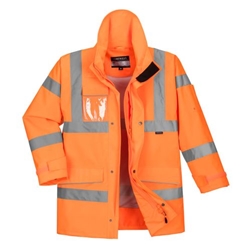 Portwest Hi-Vis Extreme Rain Jacket . Size/Fit  XXL/R, Orange. Style S590