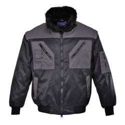 Portwest Two Tone Pilot Jacket. Size/Fit  XL/R, Black/Grey. Style PJ20