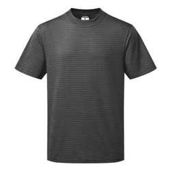 Portwest Anti-Static ESD T-Shirt S/S. Size/Fit  S/R, Zoom Grey. Style AS20