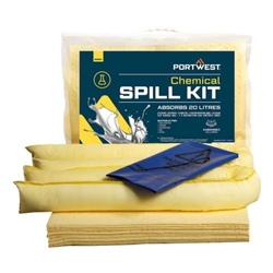 Portwest 20 Litre Chemical Kit. Size/Fit  /R, Yellow. Style SM90