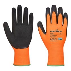 Portwest Grip 13 Latex Foam Hi-Vis Glove. Size/Fit  M/B, Orange/Black. Style A340