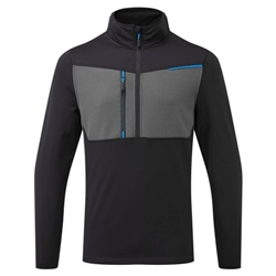 Portwest WX3 Half Zip Tech Fleece. Size/Fit  S/R, Black. Style T755