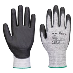 Portwest Grip 13 PU Diamond Knit Glove. Size/Fit  S/R, Grey/Black. Style A124