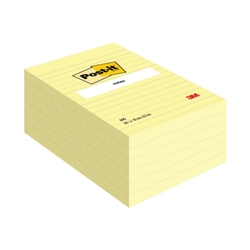 Post-it Notes XXL 101x152mm Lined Canary Yellow (Pack of 6) 660 x3 + FREE Contigo Travel Mug