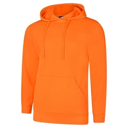 Uneek UC509 Deluxe Hooded Sweatshirt Orange Medium