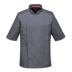Portwest Chef's Mesh Air Pro Jacket S/S . Size/Fit  L/R, Slate Grey. Style C738