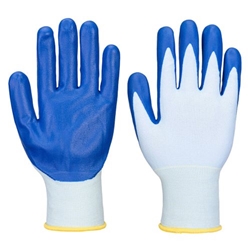Portwest FD Grip 15 Nitrile Glove. Size/Fit  M/R, Blue. Style AP71
